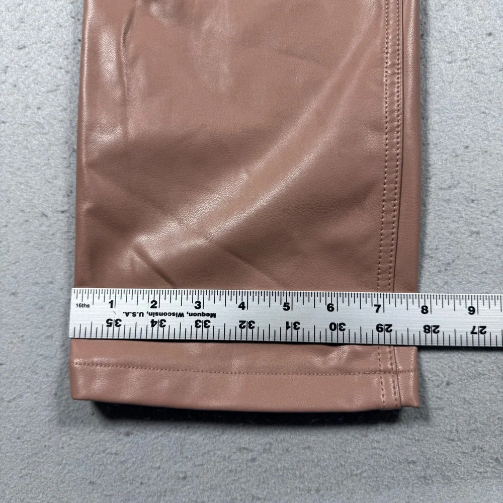 Abercrombie & Fitch The 90s Straight Ultra High Rise Tan Faux Leather Pant 29 8L